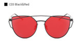 Aimade 2016 New Cat Eye Sunglasses Women Brand Designer Fashion Twin-Beams Rose Gold Mirror Cateye Sun Glasses For Female UV400