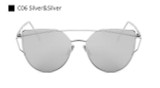 Aimade 2016 New Cat Eye Sunglasses Women Brand Designer Fashion Twin-Beams Rose Gold Mirror Cateye Sun Glasses For Female UV400