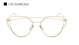 Aimade 2016 New Cat Eye Sunglasses Women Brand Designer Fashion Twin-Beams Rose Gold Mirror Cateye Sun Glasses For Female UV400