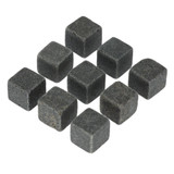 Aihogard 9pcs set Whiskey Champagne Ice Stones Cooling Stones Whiskey Stones Drinks Cooler Cubes Beer Rocks Granite with Pouch