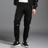 Aidiemeng Sweatpants Men 2017 Autumn Casual Pants Men Sweatpants Elastic Waist Slim Fit Pencil Black Fitness Pants Fashion Harem