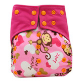 AI2 Cloth Diapers Infant Baby Reusable Diaper Nappies Character Print Washable Bamboo Charcoal Pocket Diapers Cover 0-3Years