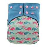 AI2 Cloth Diapers Infant Baby Reusable Diaper Nappies Character Print Washable Bamboo Charcoal Pocket Diapers Cover 0-3Years
