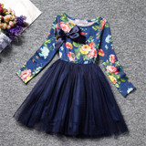 Ai Meng Baby Winter Dress For Girl Long Sleeve Bow Princess Girls School Dresses Polka Dot Toddler Girls Clothes Baby Clothing