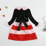 Ai Meng Baby Winter Dress For Girl Long Sleeve Bow Princess Girls School Dresses Polka Dot Toddler Girls Clothes Baby Clothing