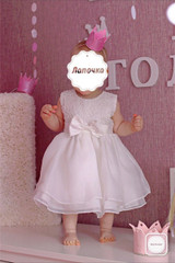 Ai Meng Baby Toddler Girl Baptism Clothes Girl Newborn Infant Lace Christening Gown Party Dress For Girl 1st 2nd Birthday Outfit