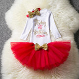Ai Meng Baby Little Girl 1st First Birthday Outfits Toddler Infant Party Dress Newborn Baptism Kids Clothes For Girls Weddings