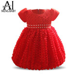 Ai Meng Baby Newborn Bebes 1 2 Years Little Girl Dress for 1st First Baby Girl Birthday Outfits Infant Party Dresses For Baptism