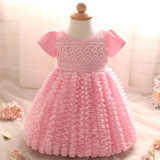 Ai Meng Baby Newborn Bebes 1 2 Years Little Girl Dress for 1st First Baby Girl Birthday Outfits Infant Party Dresses For Baptism