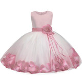 Ai Meng Baby Flower Baby Girl Christening Gown Baptism Clothes Newborn Baby Girl 1 Year Birthday Dress Infant Party Dresses Wear