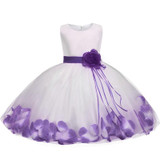Ai Meng Baby Flower Baby Girl Christening Gown Baptism Clothes Newborn Baby Girl 1 Year Birthday Dress Infant Party Dresses Wear