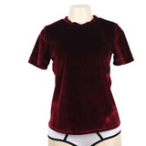 Ahagaga 2018 Autumn T-shirts Women Velvet Tees Shirts Short Sleeve O-neck Solid Cute Women Tops Streeetwear T-shirt Women Femme