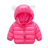 Bibihou Girls Winter Jackets Boys Cartoon Style Girl Fashion Outerwear Baby Girls Clothes Hooded Jacket for Girls Cotton Parkas
