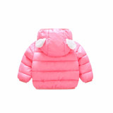 Bibihou Girls Winter Jackets Boys Cartoon Style Girl Fashion Outerwear Baby Girls Clothes Hooded Jacket for Girls Cotton Parkas