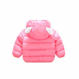 Bibihou Girls Winter Jackets Boys Cartoon Style Girl Fashion Outerwear Baby Girls Clothes Hooded Jacket for Girls Cotton Parkas