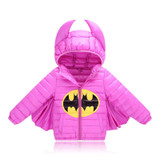 Bibihou Fashion Batman Children's Down Jackets coat winter fur Big boy Coat thick duck Down feather jacket Outerwear cold winter