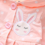 Bibihou Baby Girls Jacket Clothes 2017 Spring Cotton Sweet Newborn Bow Cartoon Rabbit Hooded Windbreaker For Jackets &amp; Coats