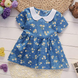 BibiCola Spring Summer Baby Dress Casual Style Baby Girls Dress High Quality Kids Girls Cotton Floral Dress Baby Girl Clothes