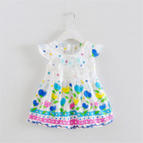 BibiCola Baby Dresses for Girls Summer Cotton Baby Dress Sleeveless Cute Floral Princess Party Dresses Baby Girl Summer Costumes