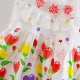 BibiCola Baby Dresses for Girls Summer Cotton Baby Dress Sleeveless Cute Floral Princess Party Dresses Baby Girl Summer Costumes