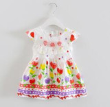 BibiCola Baby Dresses for Girls Summer Cotton Baby Dress Sleeveless Cute Floral Princess Party Dresses Baby Girl Summer Costumes