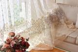 BHD floral sheer tulle window curtains for living room the bedroom modern tulle curtains for window curtain fabric blinds drapes