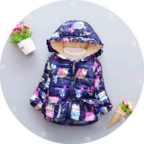 BibiCola 2016 fashion cute hoodie winter clothes baby girls outerwear child hooded sweatshirt warm cotton parka jacket children