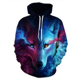 BIANYILONG Space Galaxy 3d Sweatshirts Men/Women Hoodies With Hat Print Stars Nebula Autumn Winter Loose Thin Hooded Hoody Tops