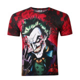 BIANYILONG Skull 3d T shirt Funny Comics Character Joker With Poker 3d T-shirt Men Summer Style Outfit Tees Top Full Printing