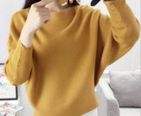 BHflutter Sweater Women Slash Neck Knitted Winter Sweaters Tops Female Brief Batwing Casual Pullovers Jumper Pull Femme 2017