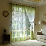 BHD sheer tulle window curtains for living room the bedroom the kitchen modern tulle curtains green leaves fabric blinds drapes