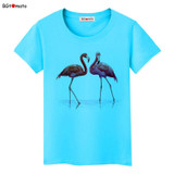 BGtomato Harajuku 2017 Fashion Tops Loose T-shirt flamingos Print tops Women art Shirts Casual Cartoon fashion tees