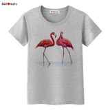 BGtomato Harajuku 2017 Fashion Tops Loose T-shirt flamingos Print tops Women art Shirts Casual Cartoon fashion tees
