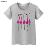 BGtomato Harajuku 2017 Fashion Tops Loose T-shirt flamingos Print tops Women art Shirts Casual Cartoon fashion tees