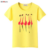 BGtomato Harajuku 2017 Fashion Tops Loose T-shirt flamingos Print tops Women art Shirts Casual Cartoon fashion tees