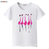 BGtomato Harajuku 2017 Fashion Tops Loose T-shirt flamingos Print tops Women art Shirts Casual Cartoon fashion tees