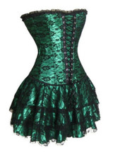 AIZEN Sexy Corset And Bustier Lace Evening Women Casual Dress Plus Size Push Up Gothic Corset Dress Zip Black Red Vintage Green