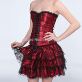 AIZEN Sexy Corset And Bustier Lace Evening Women Casual Dress Plus Size Push Up Gothic Corset Dress Zip Black Red Vintage Green