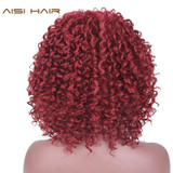 AISI HAIR Red Black Afro Kinky Curly Wigs for Black Women Blonde Mixed Brown Synthetic Wigs African Hairstyle