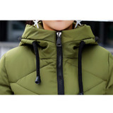 AISHGWBSJ Winter Cotton Warm Overwear Jackets Winter Long Coats Women Hooded Padded-Cotton Parkas Female Thicker 2017 New PL128