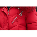 AISHGWBSJ Winter Women Jacket 2017 New Hooded Female Cotton Coats Padded Fur Collar Parkas Plus Size Overcoats PL155