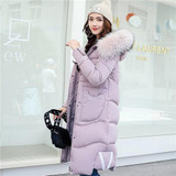 AISHGWBSJ 2017 winter military green parka for women fur collar long jackets with hat female thicker hooded coats cotton PL015