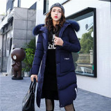 AISHGWBSJ 2017 winter military green parka for women fur collar long jackets with hat female thicker hooded coats cotton PL015