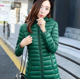 AISHGWBSJ 2017 New Autumn Winter Women Jackets Ultralight Cotton Coat Causal Long Hooded Cotton Parkas Plus Winter Outwear PL034