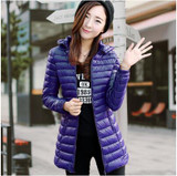AISHGWBSJ 2017 New Autumn Winter Women Jackets Ultralight Cotton Coat Causal Long Hooded Cotton Parkas Plus Winter Outwear PL034