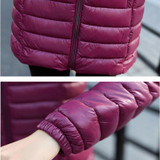 AISHGWBSJ 2017 New Autumn Winter Women Jackets Ultralight Cotton Coat Causal Long Hooded Cotton Parkas Plus Winter Outwear PL034