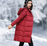 AISHGWBSJ 2017 New Hooded Cotton Coat Winter Coats Warm Parka Mujer Invierno Medium-Long Jackets for Women Padded Overwear PL145