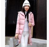 AISHGWBSJ 2017 New Hooded Cotton Coat Winter Coats Warm Parka Mujer Invierno Medium-Long Jackets for Women Padded Overwear PL145