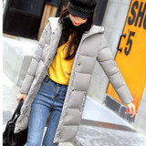 AISHGWBSJ 2017 New Hooded Cotton Coat Winter Coats Warm Parka Mujer Invierno Medium-Long Jackets for Women Padded Overwear PL145