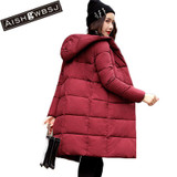 AISHGWBSJ 2017 New Hooded Cotton Coat Winter Coats Warm Parka Mujer Invierno Medium-Long Jackets for Women Padded Overwear PL145